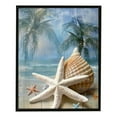 gouleft Bathroom Blue Ocean Picture Palm Tree Coastal Conch Seashell