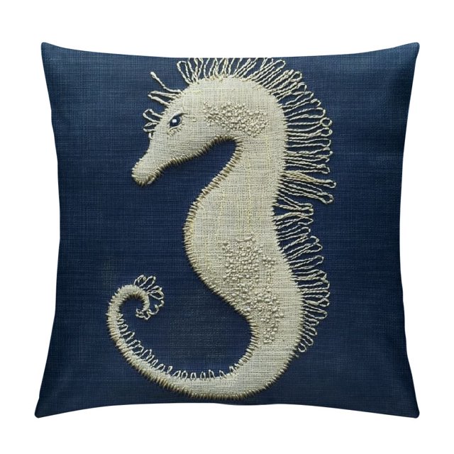gouleft Sea Horse Decorative Throw Pillow Cover Case Marine Animal Cute