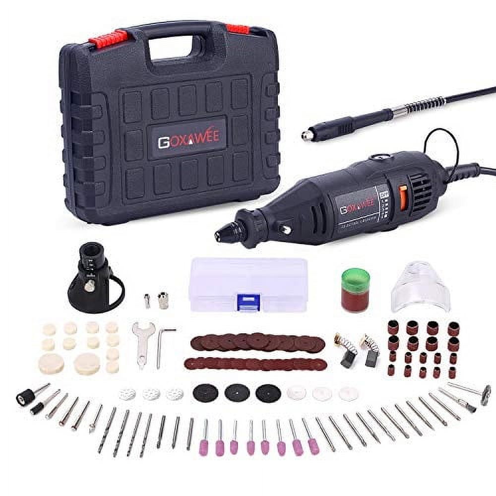 HARDELL Mini Cordless Rotary Tool,5-Speed Adjustment 3.7V Rotary Tool drill  Kit with 61 Accessories Compatible for Dremel for Sanding,DIY Etc 