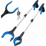 Behome 33  Grabber Reacher Tool, Foldable Reacher Grabber Pickup Tool with 360 Rotating Jaw & Magnets, Grabbers for Seniors for Outdoor & Indoor 2 Pack, Blue