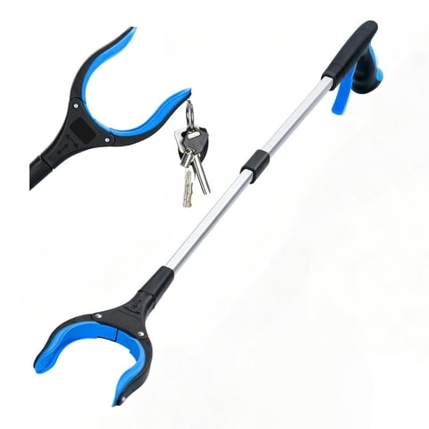Behome 33 Grabber Reacher Tool, Foldable Reacher Grabber Pickup Tool with 360Rotating Jaw & Magnets, Grabbers for Seniors for Outdoor & Indoor (Blue)