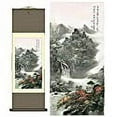 thumbnail image 1 of grace Art Asian Wall Scroll, Autumn Mountain River, 1 of 2