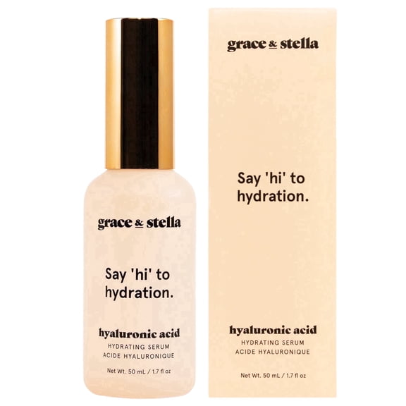Grace & Stella Hyaluronic Acid Serum, Hydrating, Anti-Aging, 50 ml (1.7 fl oz)