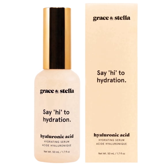 Grace & Stella Hyaluronic Acid Serum, Hydrating, Anti-Aging, 50 ml (1.7 fl oz)