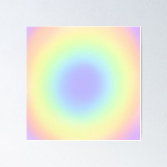 gradient color pastel rainbow UNFRAMED Poster, 18x24
