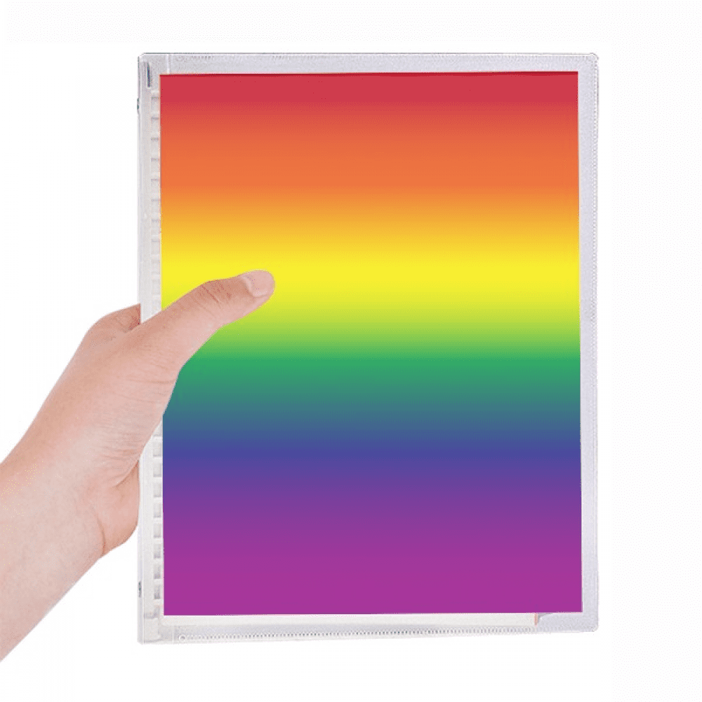 gradient lgbt rainbow notebook loose diary refillable journal statiry