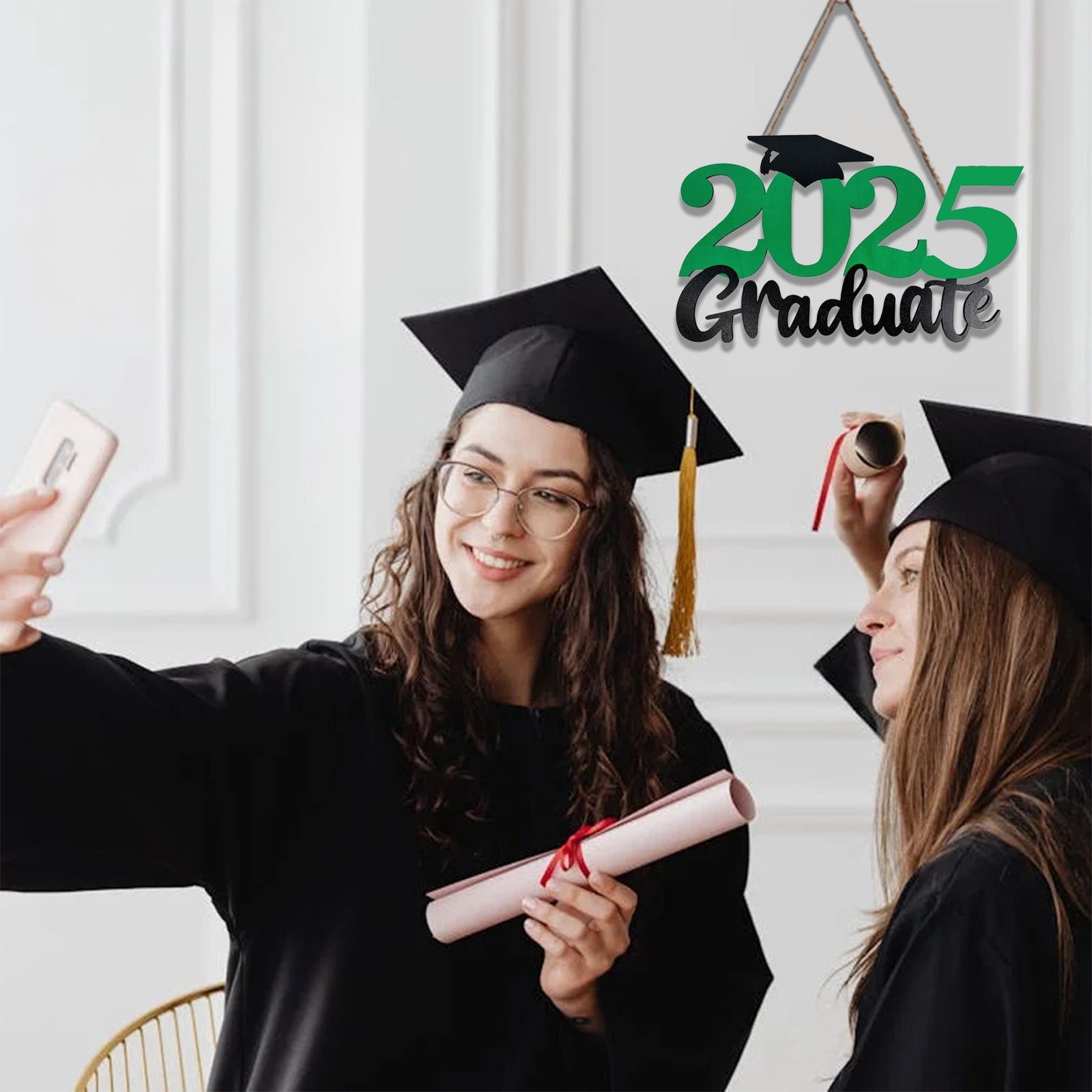 Curated visual reference: Rustic Wall Decor With Wooden Signs Reference: Graduation Decorations 2025 Welcome Sign Door Hanger Decorations