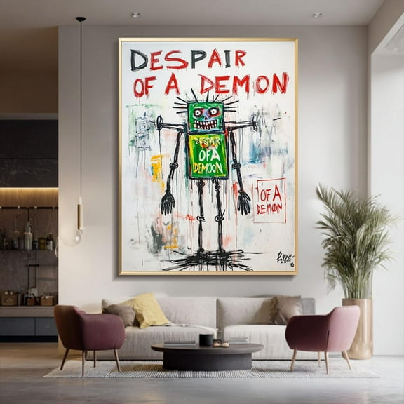 graffiti abstract colorful wall art original character textured abstract green graffiti art street art Poster Decor, Unframed Poster Size 8x12 F03.1.22l812