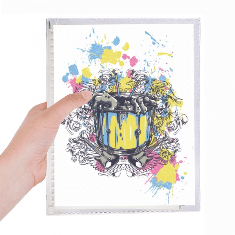 graffiti street barrel guitar hands pattern notebook loose diary refillable journal statiry