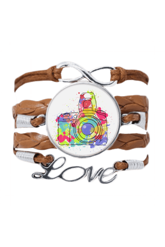 graffiti street culture colorful camera bracelet love chain ornament wristband