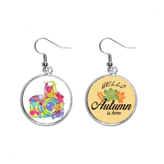 graffiti street culture colorful camera earring dangle autumn earring jewelry