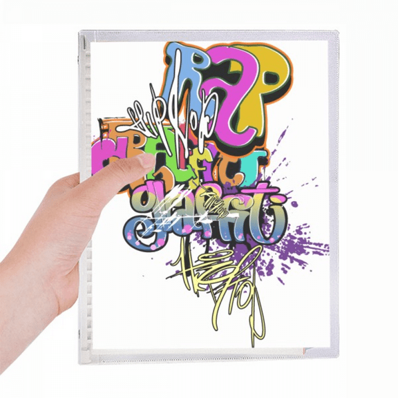 graffiti street culture colorful rap words notebook loose diary refillable journal statiry