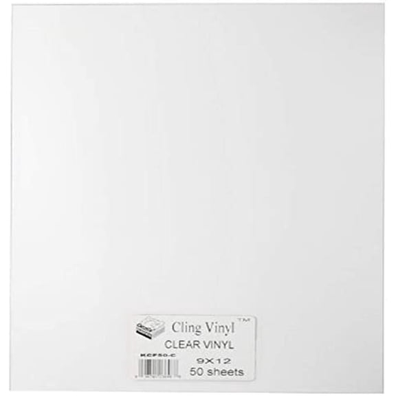 Pk/50 Clear Cling Film 9x12"
