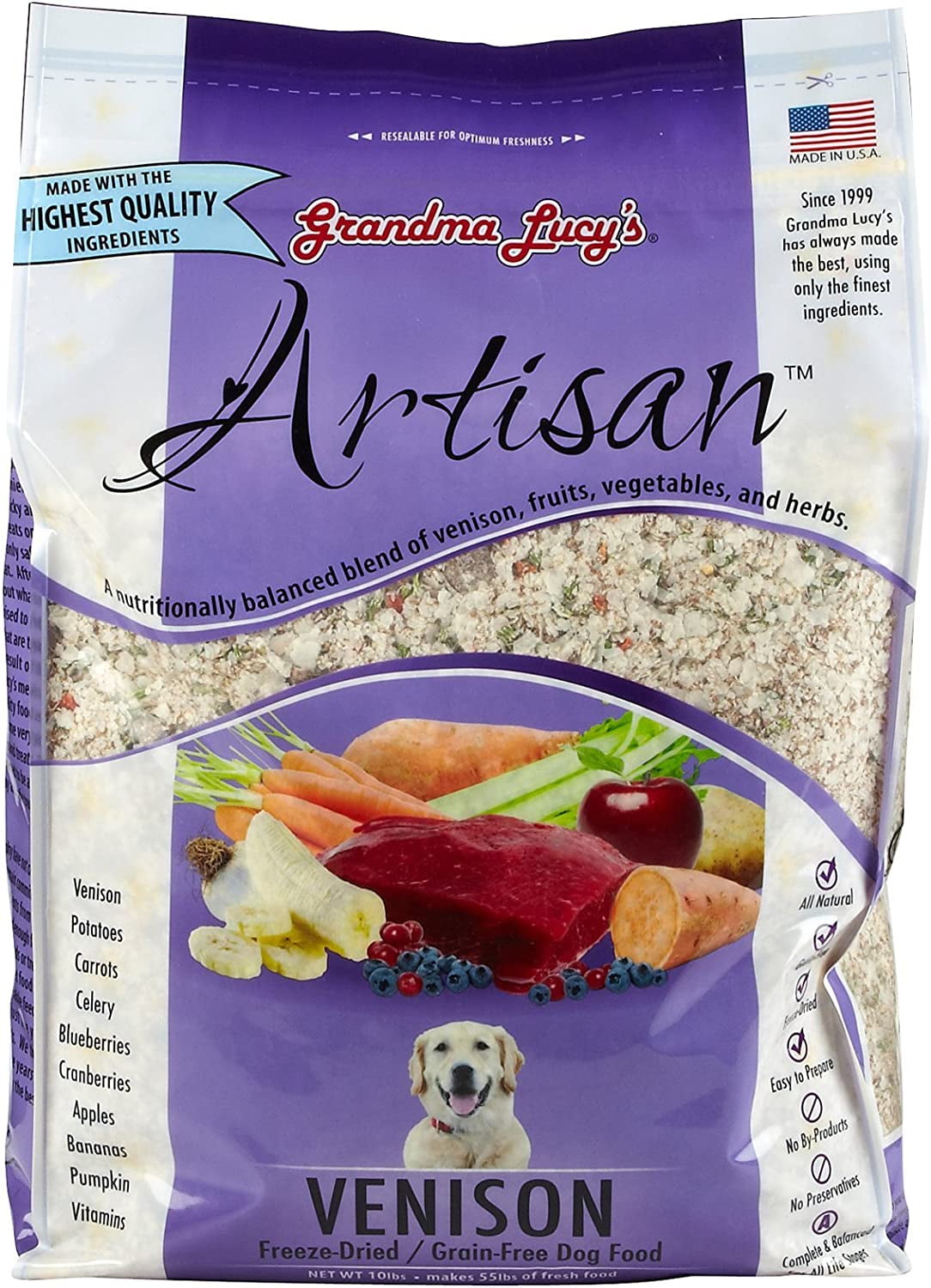 grandma lucy's Freeze Dried Dog Food Venison 10 lbs