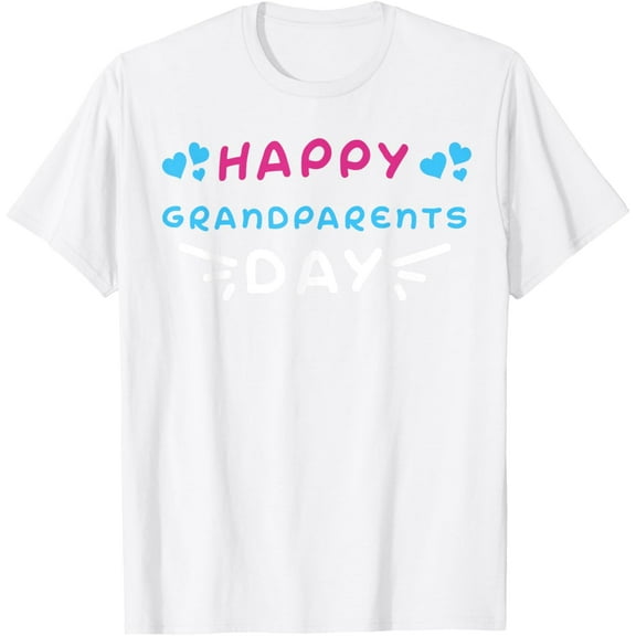 grandparents day t-shirt T-ShirtMen's and women's pure cotton short-sleeved shirts
