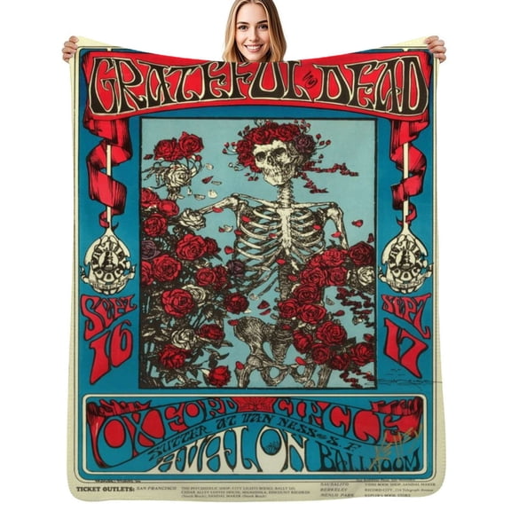 gratefuldead Soft Blanket Travel Bedding Throws Flannel Bedspread Sofa Bed Cover