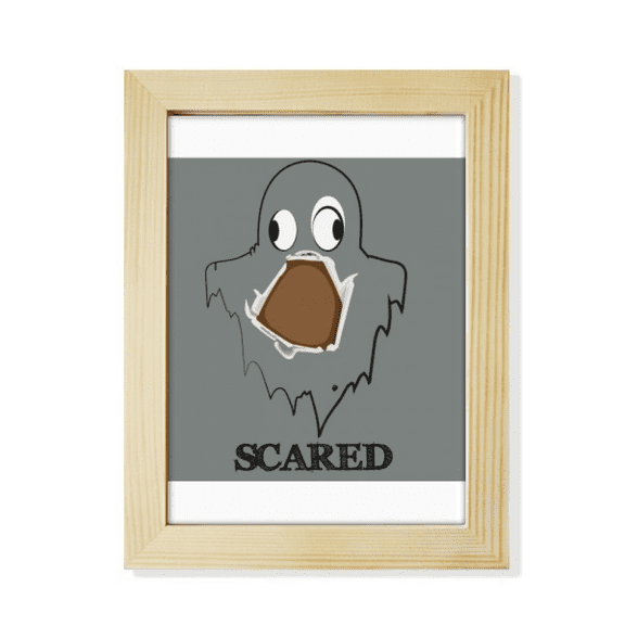 gray scary scared emotion desktop adorn photo frame display art painting wooden