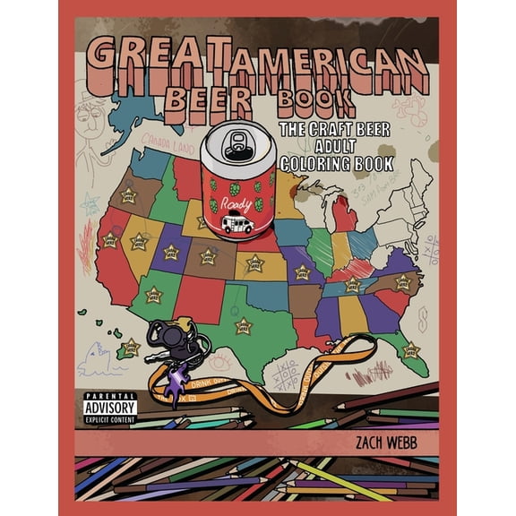 great american beer book : the craft beer adult coloring book (Paperback)