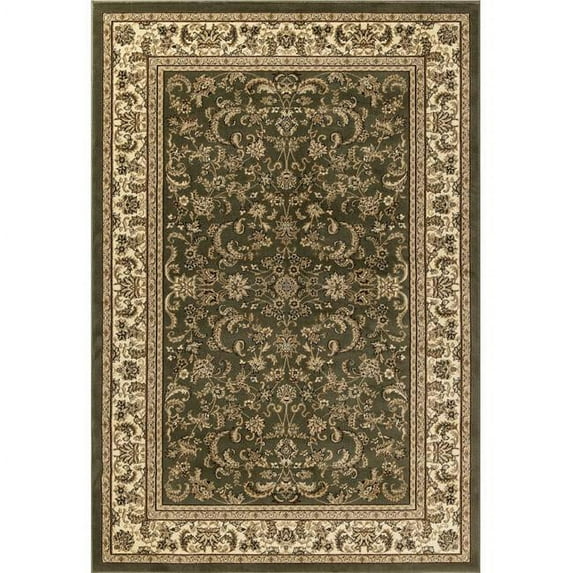 great american distributors c483.01.gr.9x13 9 x 13 ft. classic eternal traditional & oriental rug, green & cream