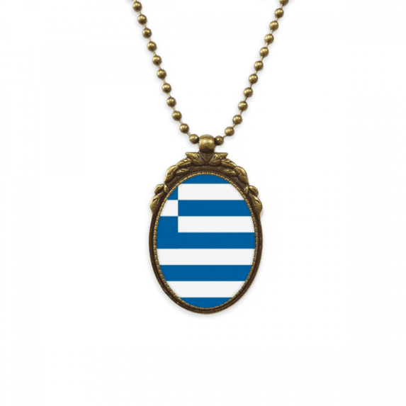 greece national flag eu country antique necklace vintage bead pendant keychain