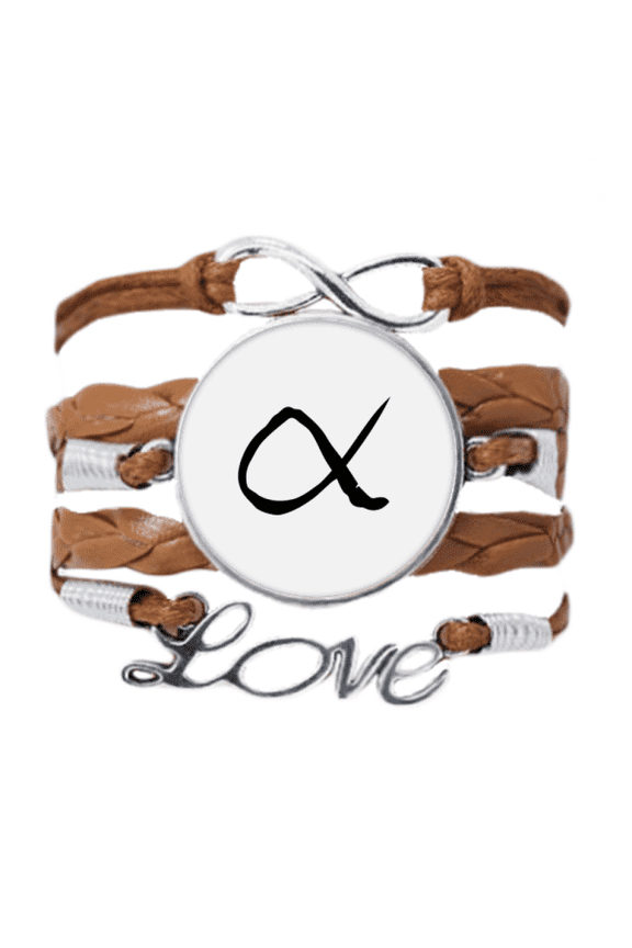 greek alphabet alpha black bracelet love chain ornament wristband