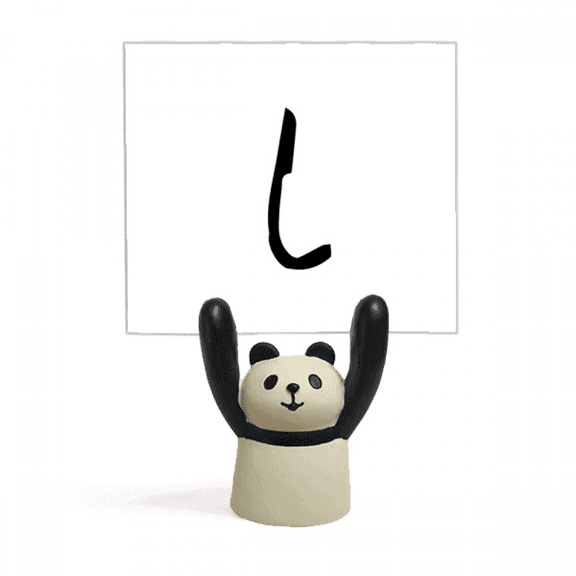 greek alphabet iota black Memo Holder Cartoon Animal Panda Stand Decoration