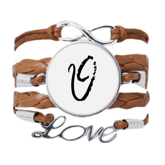 greek alphabet theta black bracelet love chain ornament wristband