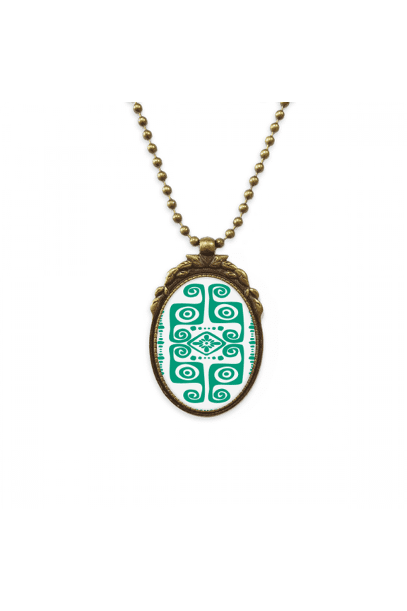 green biology fish antique necklace vintage bead pendant keychain