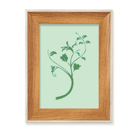 green branches flowers desktop wooden photo frame display picture art painting multiple sets