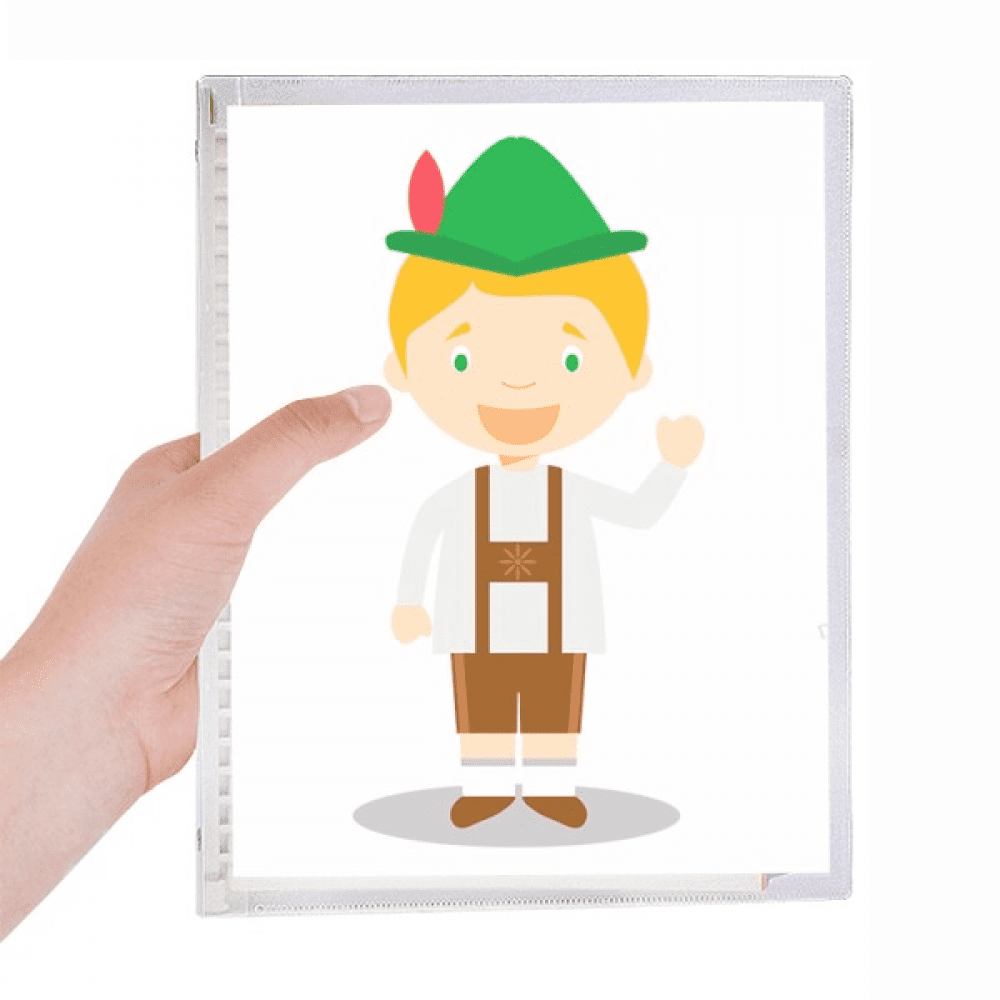 green brown germany cartoon notebook loose diary refillable journal statiry