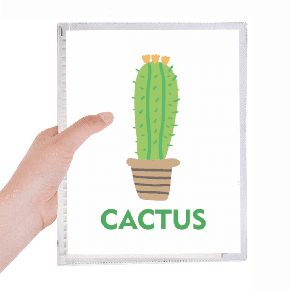 green cactus potted succulents notebook loose diary refillable journal statiry