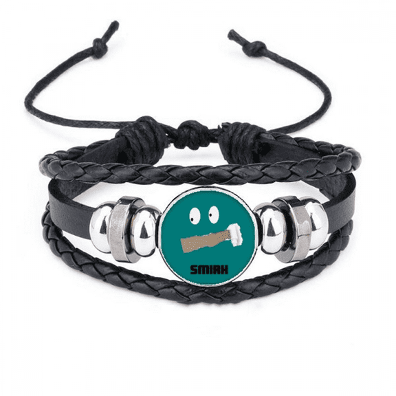 green emotion srk stare provoke bracelet braided leather woven wristband