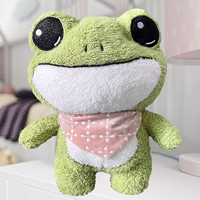 green frog plush toy, soft and cute frog gift 
