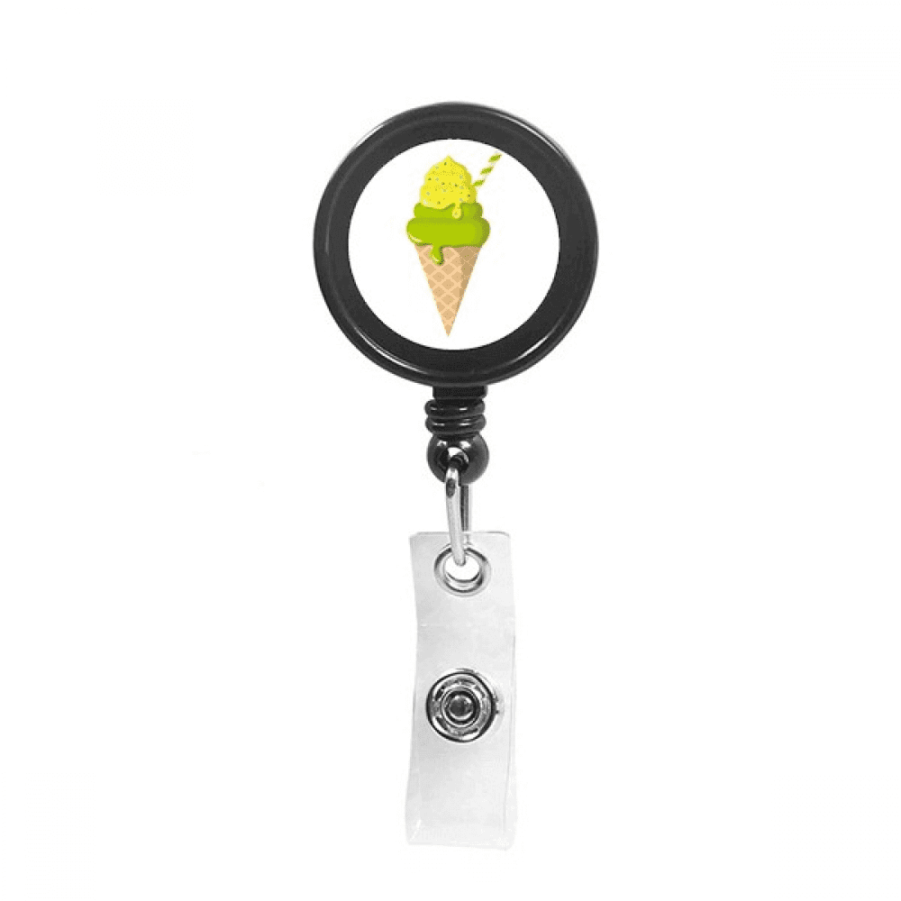 green matcha ice  cs popsicles Retractable Keychain Badge Holder ID Badge
