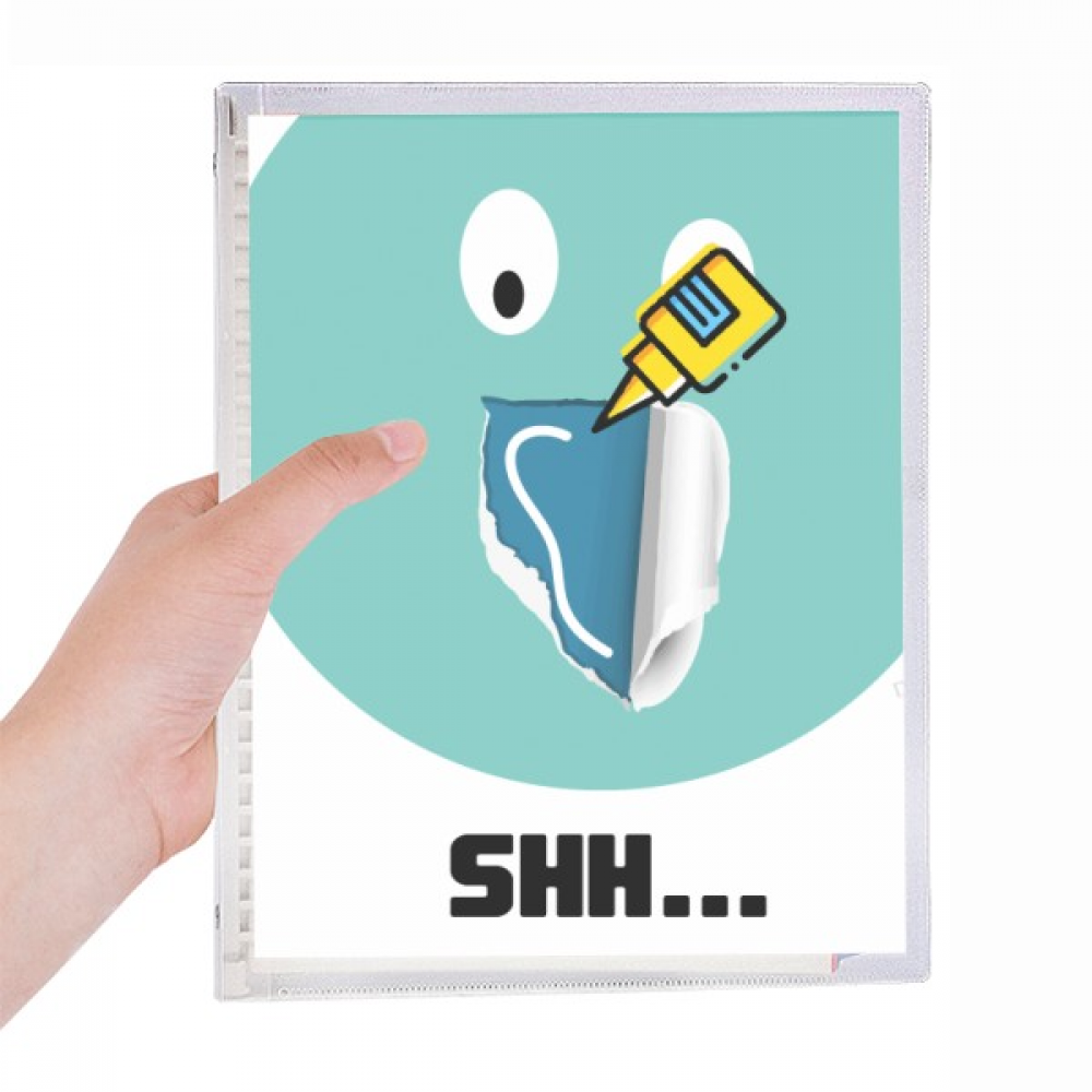 green noisy emotion quiet glue notebook loose diary refillable journal statiry
