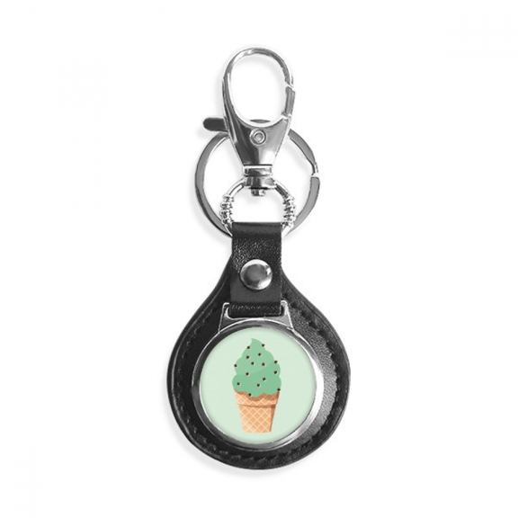 green oatmeal ice illustration key link chain keyholder finder hook metal