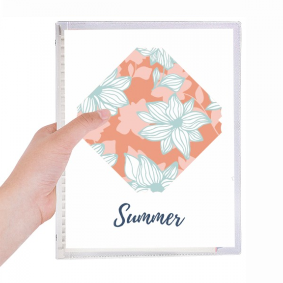 green orange flower paint notebook loose diary refillable journal statiry