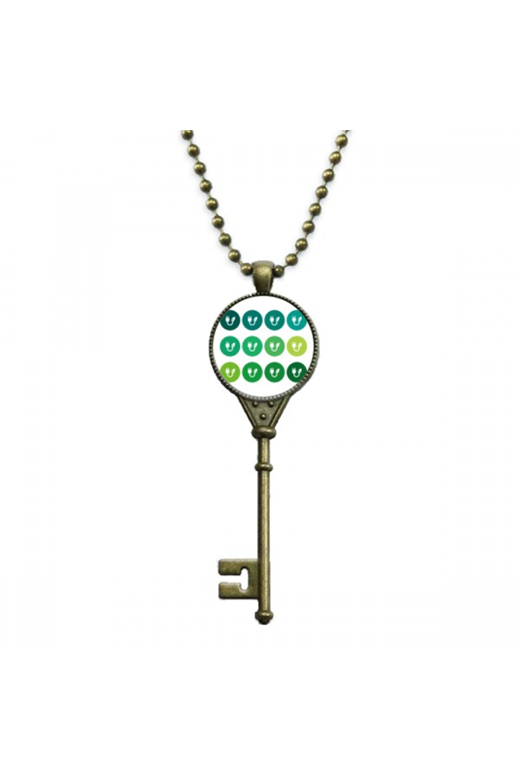 green plug charging cable pattern key necklace pendant tray embellished chain