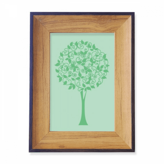 green round tree flower photo frame exhibition display art desktop painting