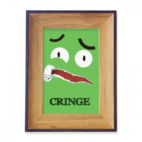 green scared emotion ce afraid photo frame exhibition display art desktop painting