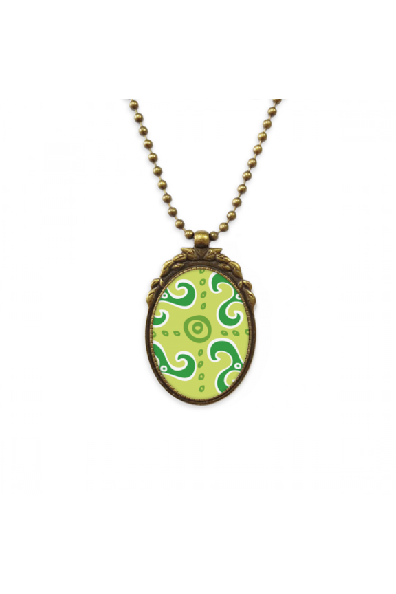 green spiral dart mexico totems ancient civilization antique necklace vintage bead pendant keychain