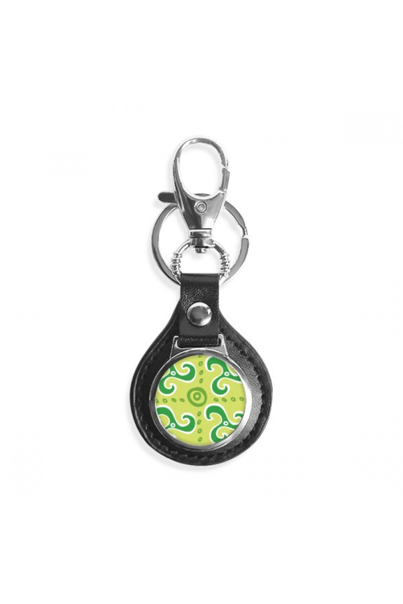 green spiral dart mexico totems ancient civilization key link chain keyholder finder hook metal