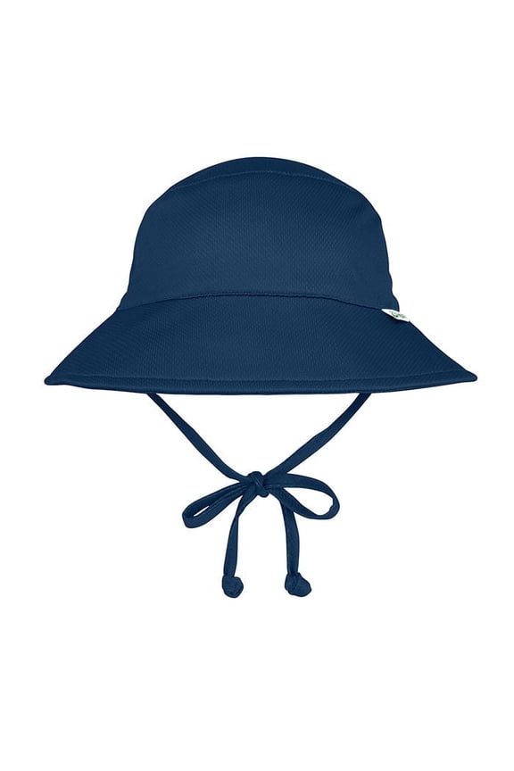 Breathable Bucket Sun Protection Hat-Navy-0/6mo