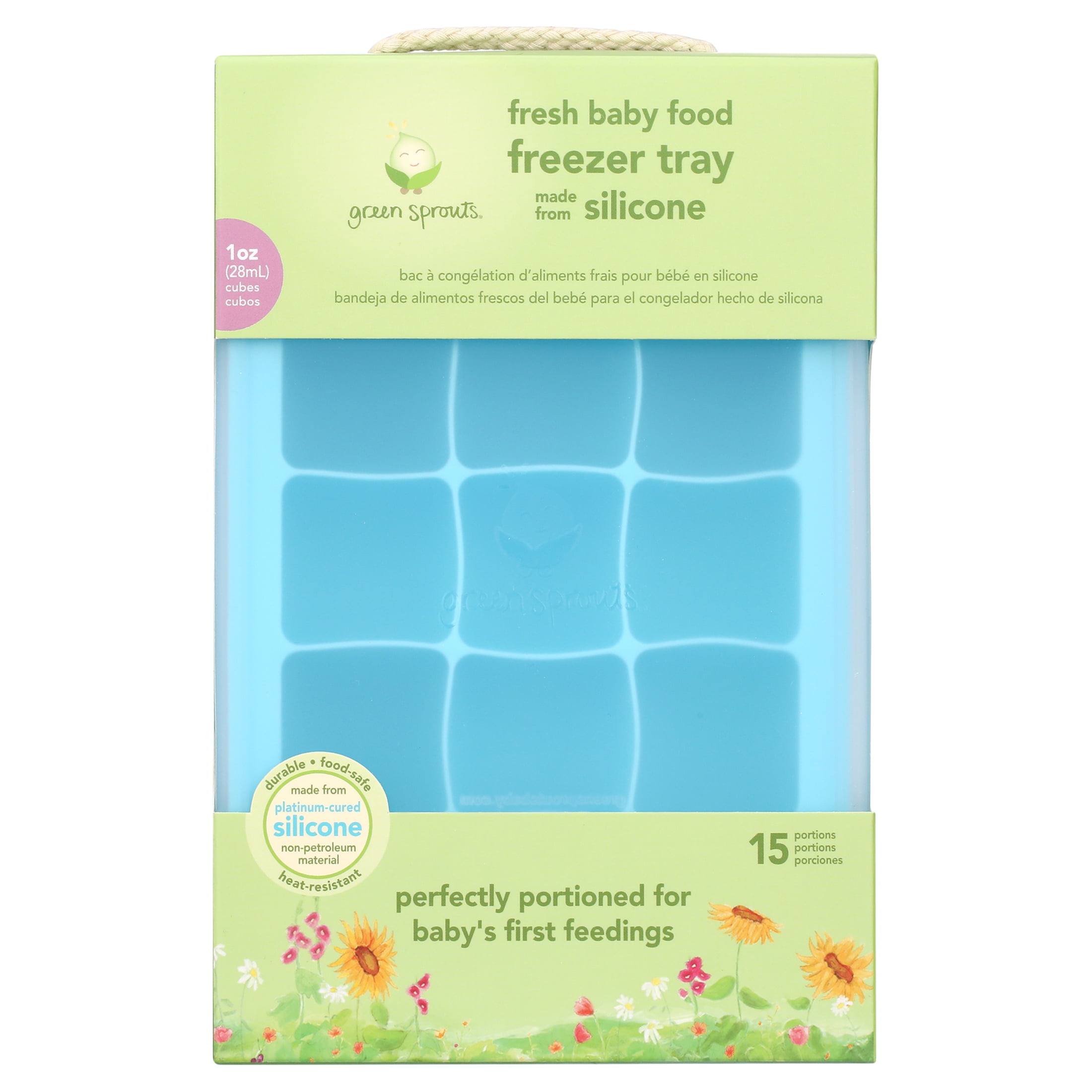 green sprouts Fresh Baby Food Freezer Tray , Perfectly portioned for