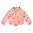 thumbnail image 1 of green sprouts Long Sleeve Zip Rashguard Shirt-Coral Flamingos-3T, 1 of 3