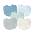 thumbnail image 1 of green sprouts Organic Cotton Muslin Bibs (5pk)-Blueberry Set-0-12 mo, 1 of 4