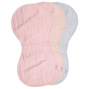 green sprouts Organic Cotton Muslin Burp Cloths (3pk) - Rose Set