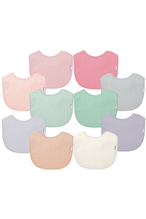 Stay-Dry Everyday Bibs (10pk)-Rose Set-3-12 mo