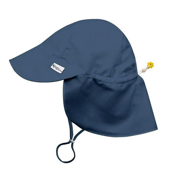 green sprouts UPF50  Eco Flap Hat-Navy-0-6mo