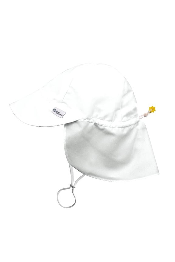 UPF50+ Eco Flap Hat-White-2T-4T